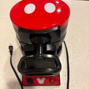 Disney Red and Black Mickey Mouse Waffle Iron